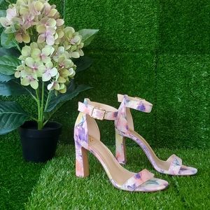 New-Never Worn- Vince Camuto 'Watercolors Style' 8.5M Ankle Strap 3.5in. Heel